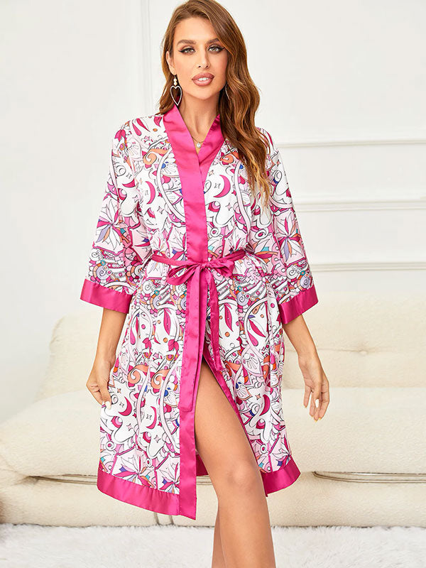 Robe de Chambre en Satin pour Femme "Flocon Enchanté"