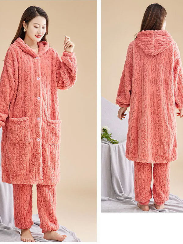 Ensemble Pyjama Pour Femme Avec Veste Polaire Oversized "Chaleur Enveloppante"