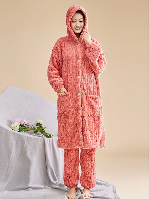 Ensemble Pyjama Pour Femme Avec Veste Polaire Oversized "Chaleur Enveloppante"