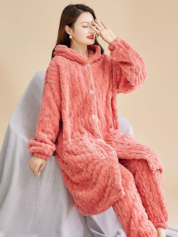 Ensemble Pyjama Pour Femme Avec Veste Polaire Oversized "Chaleur Enveloppante"